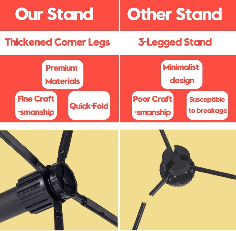 Dowite Flute Stand - Compact & Durable 4-Leg Design for Flute, Lightweight and Stable, Ideal for Home & On-the-Go Use - Image 5